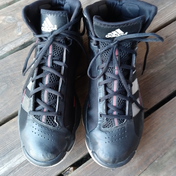 ADIDAS Adizero Men's Basketball Shoes patent BLACK - Picture 1 of 10